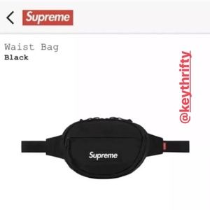 SUPREME Black Waist Bag Fall 2018